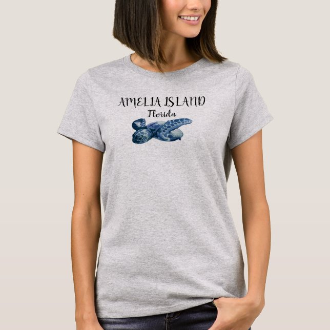 Amelia Island Florida Sea Turtle T-shirt (Front)