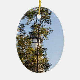 Amelia Island Lighthouse Ceramic Ornament