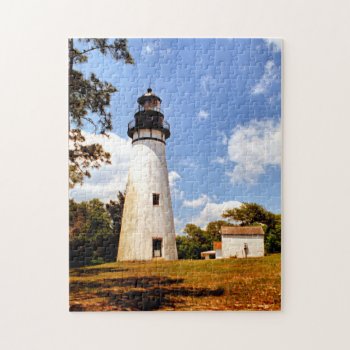 Amelia Island Lighthouse  Florida Jigsaw Puzzle by LighthouseGuy at Zazzle