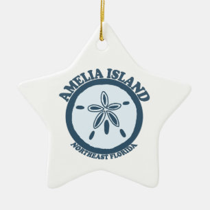 Amelia Island - Sand Dollar. Ceramic Ornament