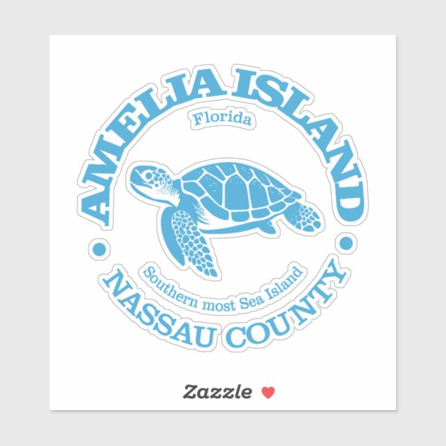 Amelia Island (sea turtle) Sticker (Sheet)