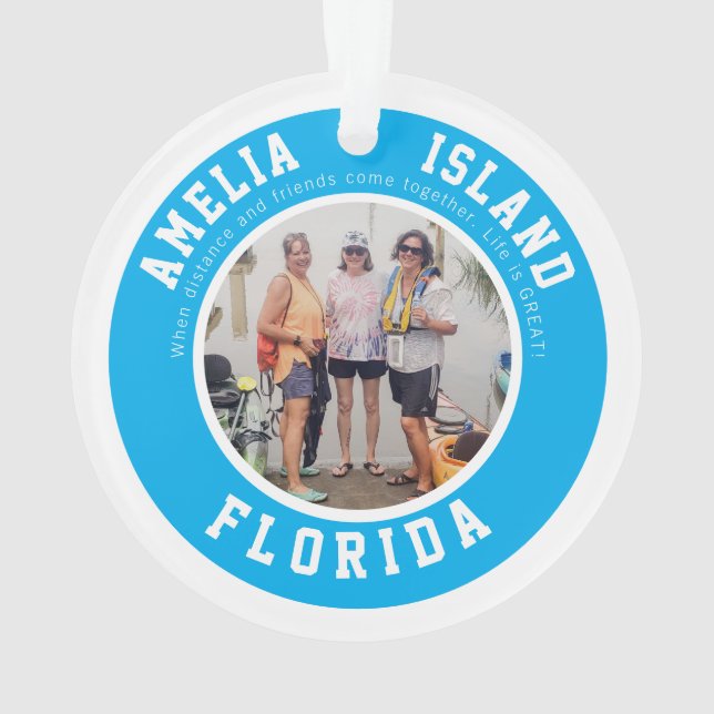Amelia Island Vacations Souvenirs Ornament (Back)