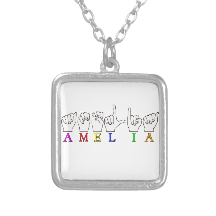 AMELIA NAME ASL FINGERSPELLED PENDANT