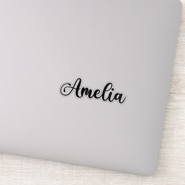 Amelia Name - Handwritten Calligraphy Sticker (Detail)