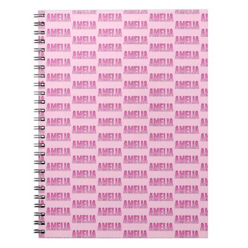 Amelia pink name T_Shirt Notebook