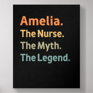 Amelia The Nurse The Myth The Legend Funny Vintage Foam Core Photo Tile