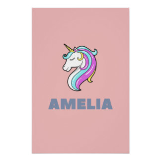 Amelia Unicorn Poster