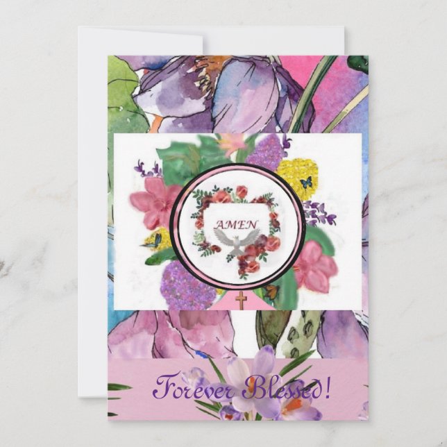"Amen - Forever Blessed!" encouragement Card (Front)