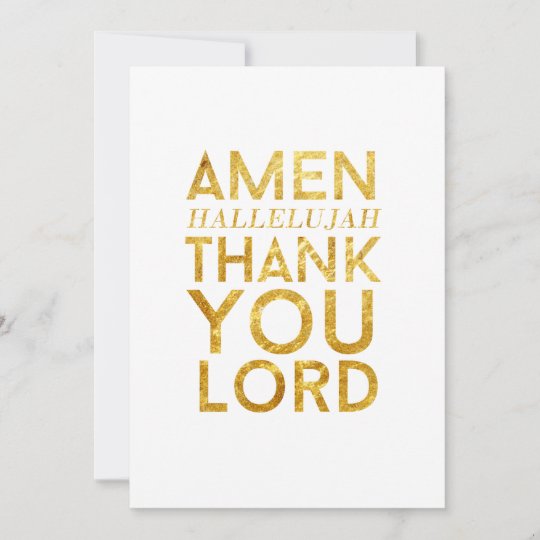 Amen Hallelujah Thank You Lord Desk Card | Zazzle.com