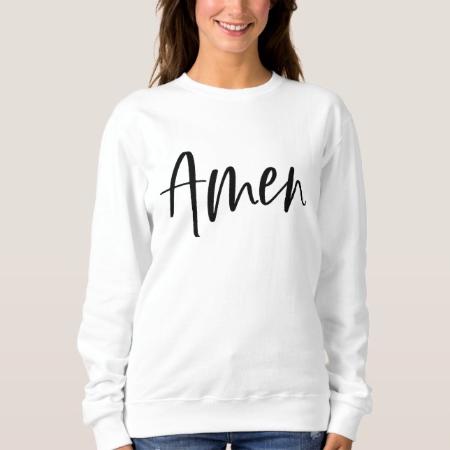 Amen Spiritual Ladies Comfy Soft Sweatshirt (Front)