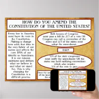 Bill of Rights US Constitution with Flag & Eagle - Magnetic Flexible  Sign/Poster