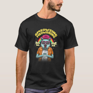 Ameowzing Meowrning Cat Mom Beautiful Cat Dad Cute T-Shirt
