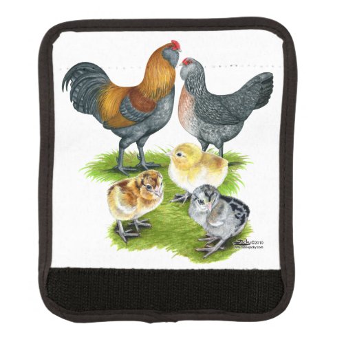 Ameraucana Chicken Family Luggage Handle Wrap