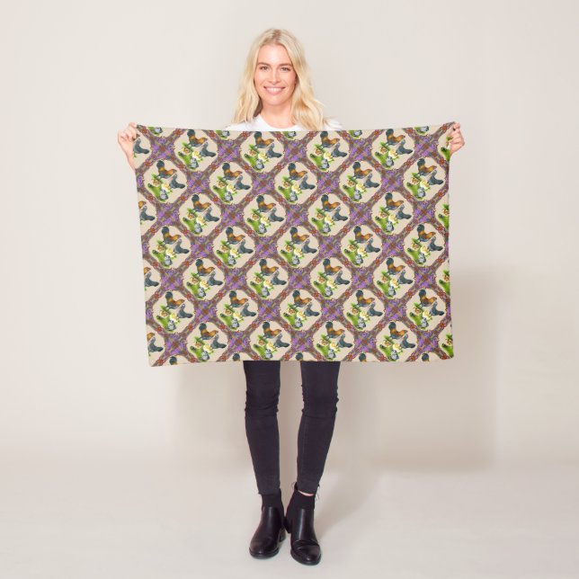 Ameraucana Family Framed Fleece Blanket (In Situ)