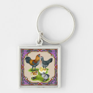 Ameraucana Family Framed Keychain