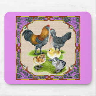 Ameraucana Family Framed Mouse Pad
