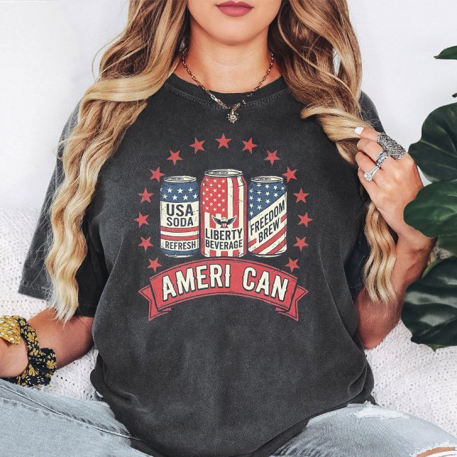 Ameri Can Retro Usa Soda Freedom Brew T-Shirt (Creator Uploaded)