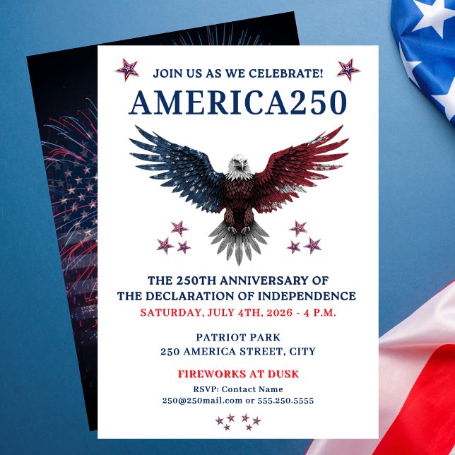 AMERICA250 PARTY JULY 4TH   INVITATION (AMERICA250 PARTY JULY 4TH INVITATION)
