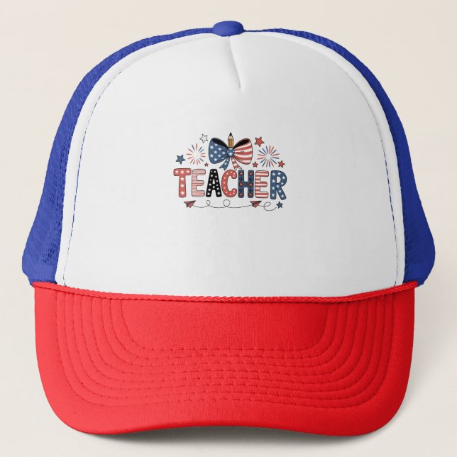 America  1776–2026 Patriotic USA 250th Anniversary Trucker Hat (Front)