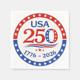 America 250 1776 2026 Patriotic USA Napkins