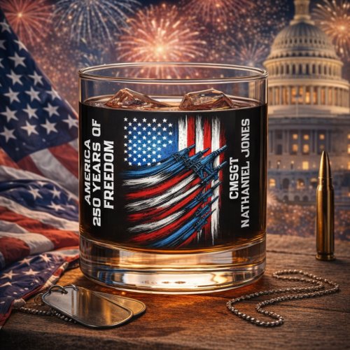 America 250 Air Force Tribute | Customizable Rank  Whiskey Glass