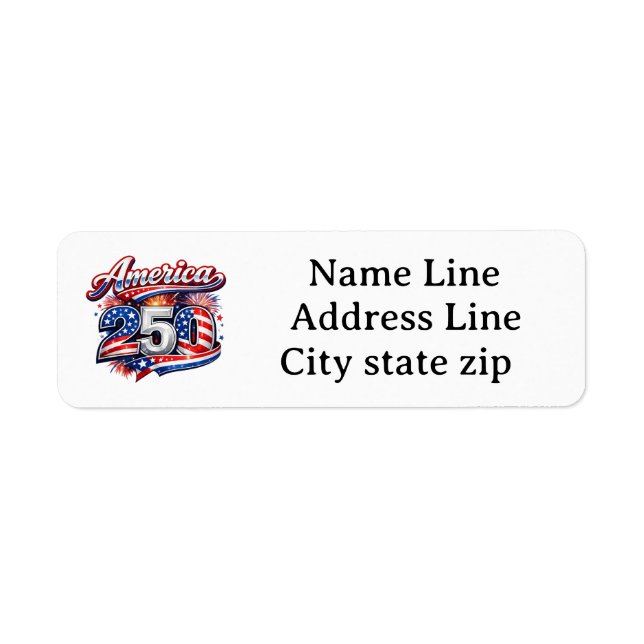 America 250 anniversary  label (Front)