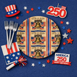 America 250 Anniversary Party Paper Plates