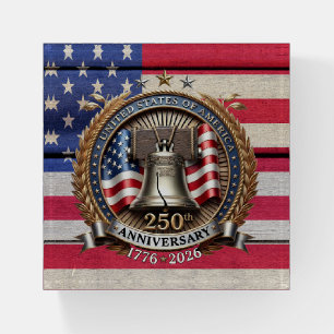 America 250 Anniversary Patriotic Paperweight