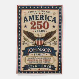 America 250 Anniversary Personalised Family Name Garden Flag