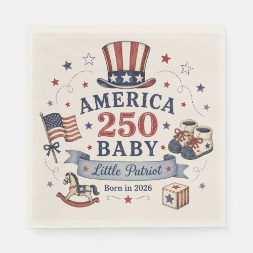 America 250 Baby / Little Patriot Napkins