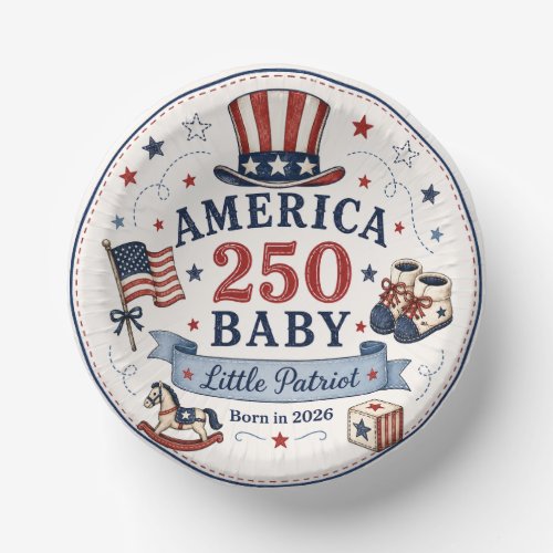 America 250 Baby / Little Patriot Paper Bowls