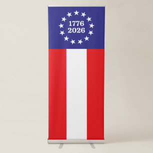 America 250 Betsy Ross Retractable Banner