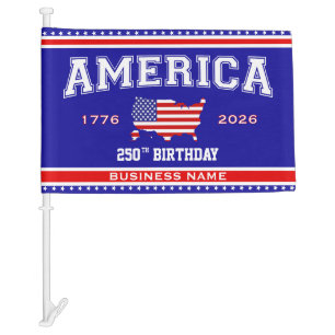 America 250 Birthday 1776-2026 Car Flag