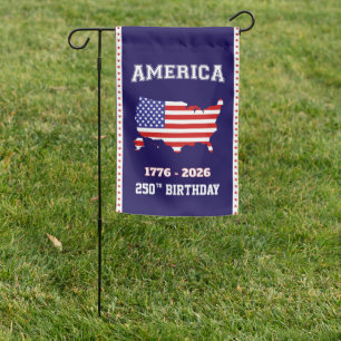 America 250 Birthday 1776-2026 Garden Flag