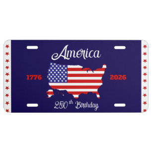 America 250 Birthday 1776-2026 License Plate
