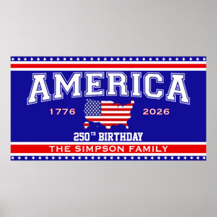 America 250 Birthday 1776-2026 Poster
