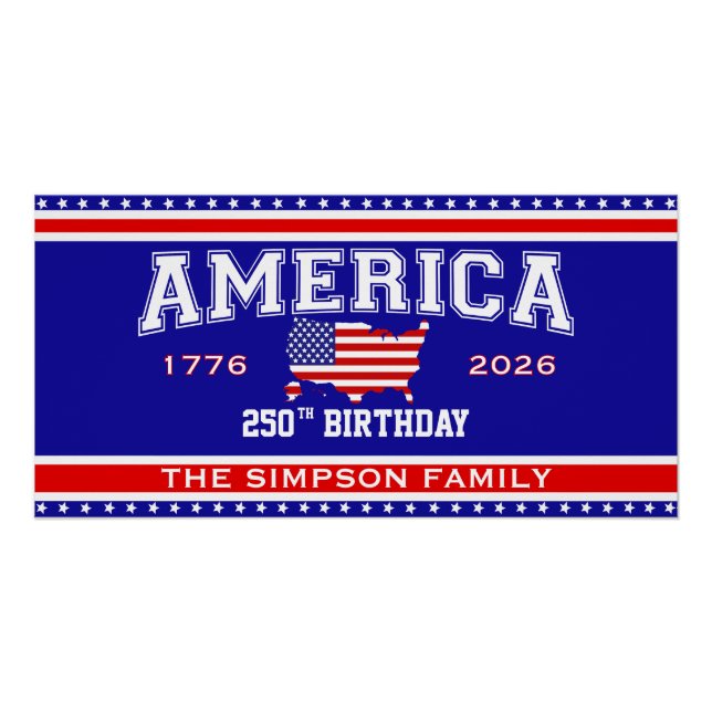 America 250 Birthday 1776-2026 Poster (Front)