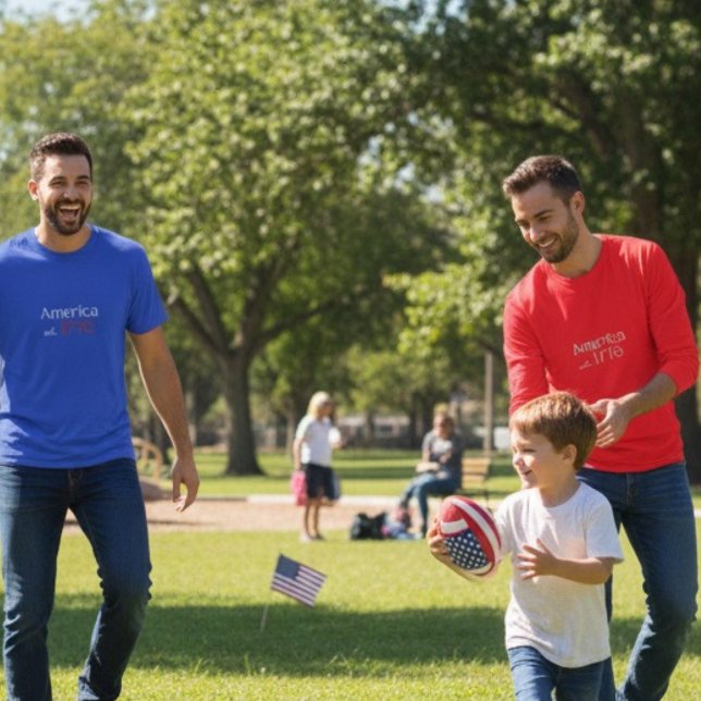 America 250 Birthday est 1776 Typography Red  T-Shirt (Creator Uploaded)