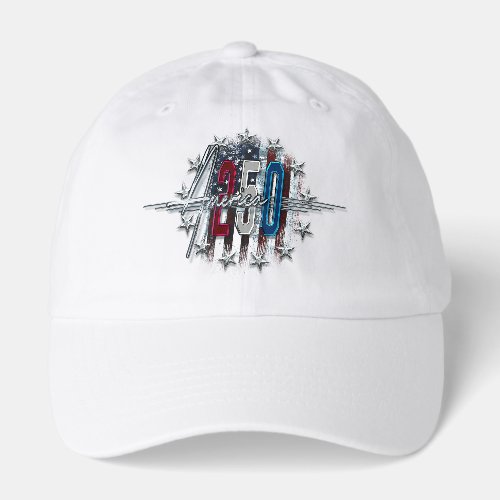 AMERICA 250 CLASSIC RETRO CHROME AMERICAN FLAG HAT