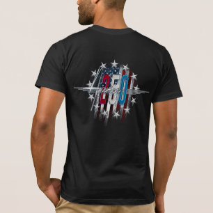 AMERICA 250 CLASSIC RETRO CHROME AMERICAN FLAG T-Shirt