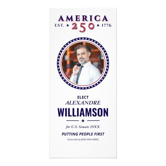 America 250 Democratic Political Outreach Campaign Rack Card (Front)