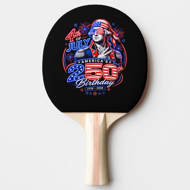 America 250 Deuce Ping Pong Paddle (Front)