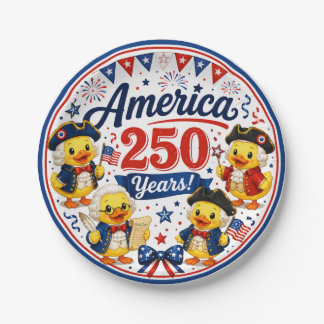 America 250 Duckies Celebration Paper Bowls Plates