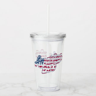 America 250 Flag Script Semiquincentennial Design Acrylic Tumbler