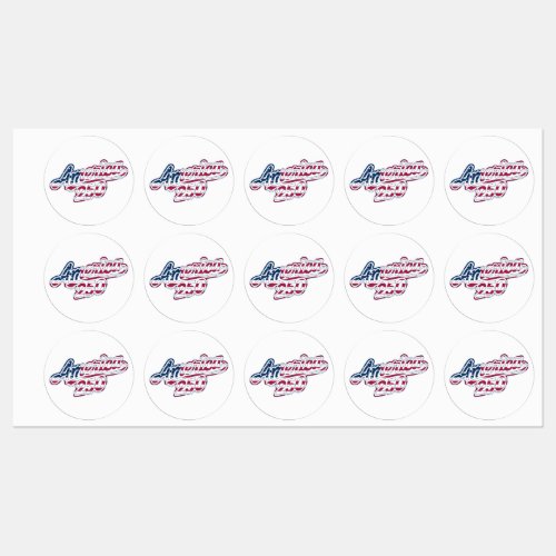 America 250 Flag Script Semiquincentennial Design Kids' Labels