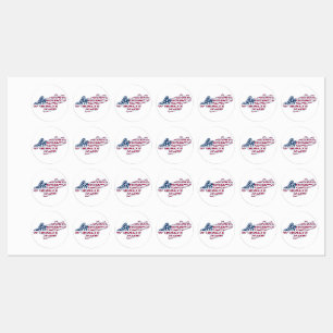 America 250 Flag Script Semiquincentennial Design Kids' Labels
