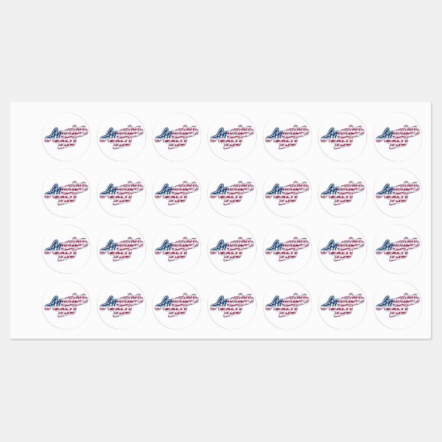 America 250 Flag Script Semiquincentennial Design Kids' Labels (Sheet)