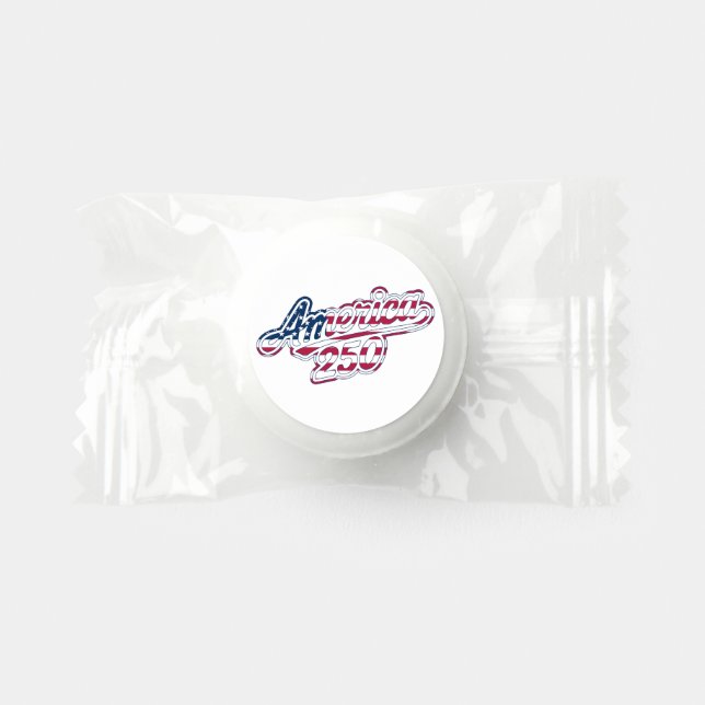America 250 Flag Script Semiquincentennial Design Life Saver® Mints (Front)
