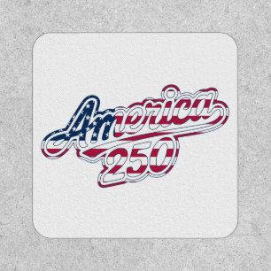 America 250 Flag Script Semiquincentennial Design Patch