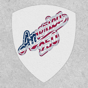 America 250 Flag Script Semiquincentennial Design Patch